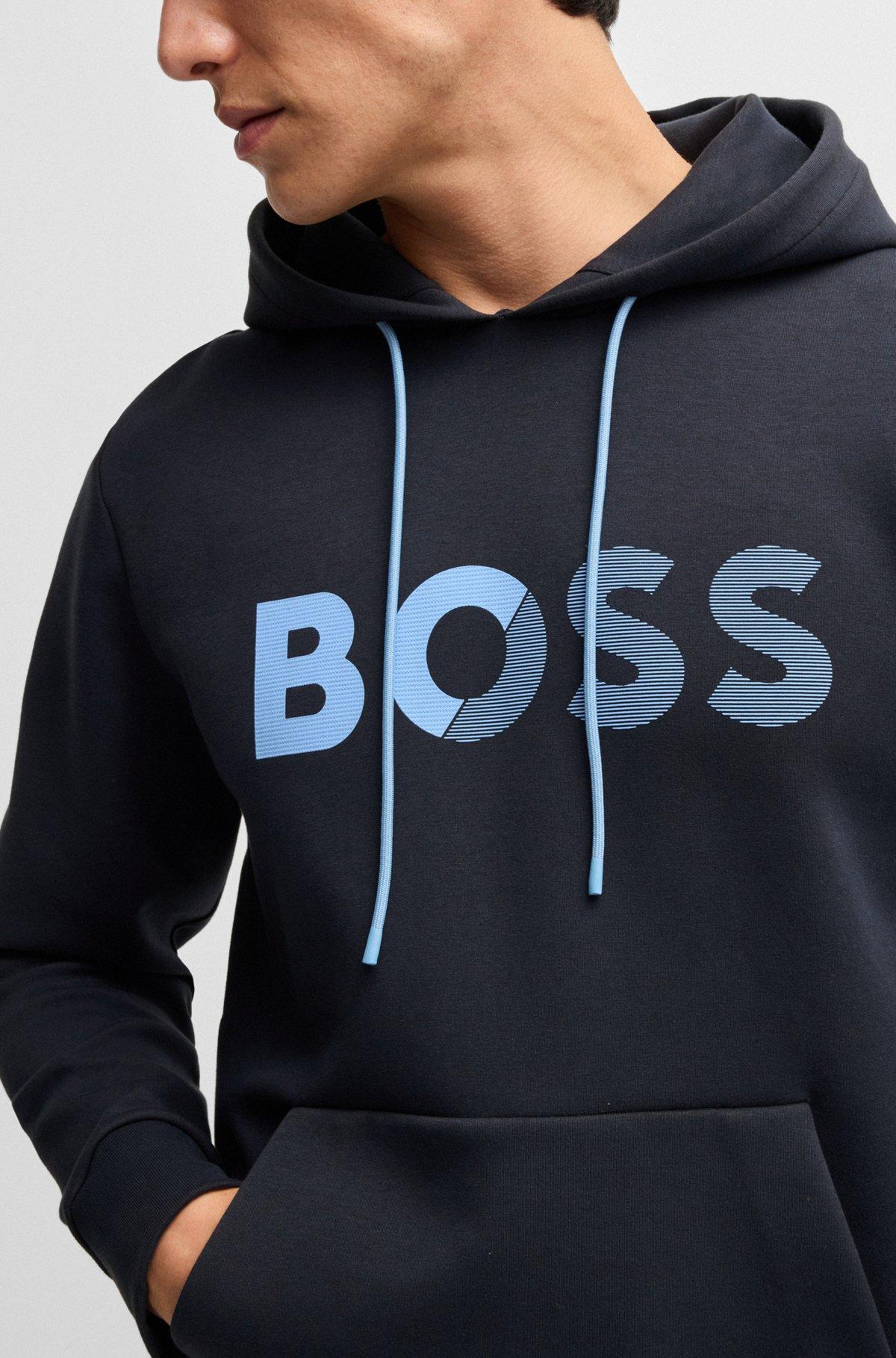 Regular-fit hoodie with logo print Product Image