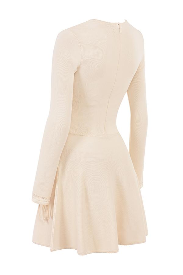 Caprice  cream dainty knit mini dress Product Image