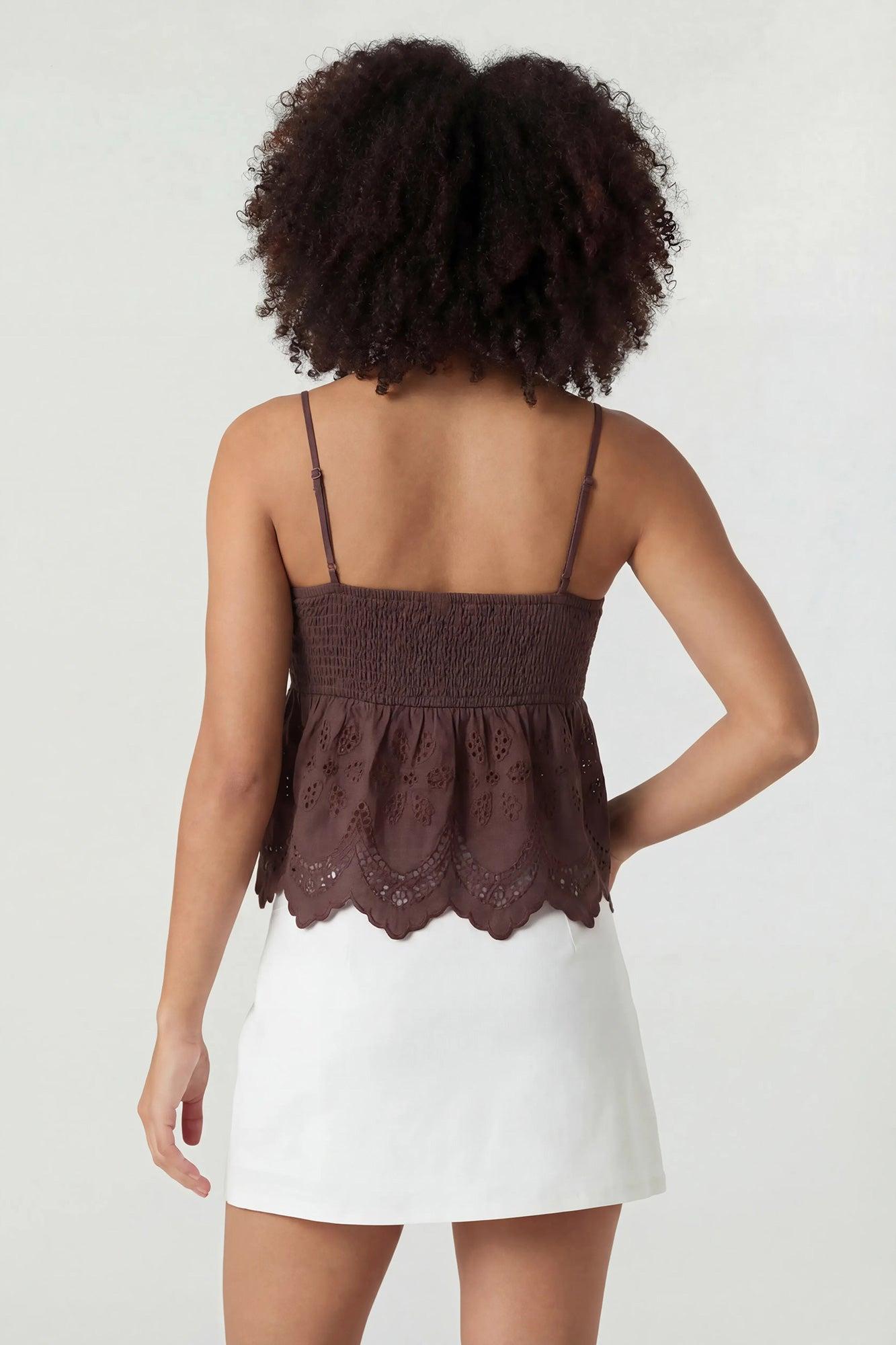 Eyelet Babydoll Tank Female Product Image