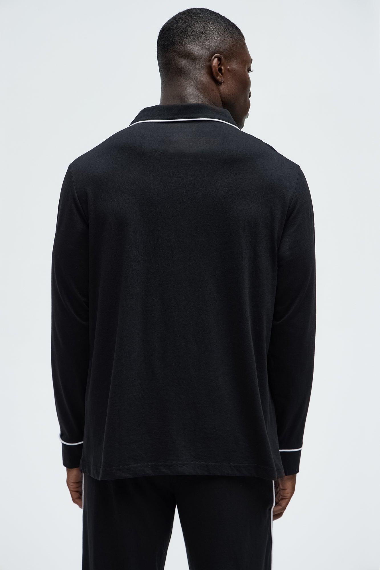 Modern Relaxed Pajama Long Sleeve - Black Product Image