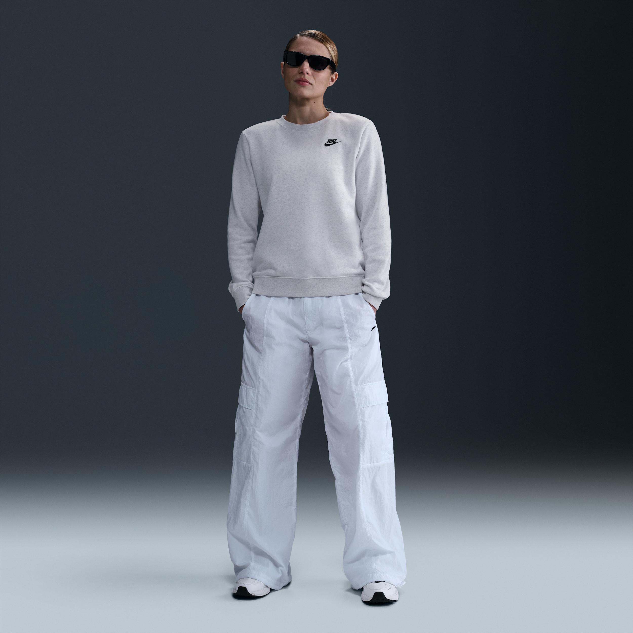 Women's Nike Sportswear Club Embroidered Logo Fleece Crewneck Sweatshirt,  Product Image