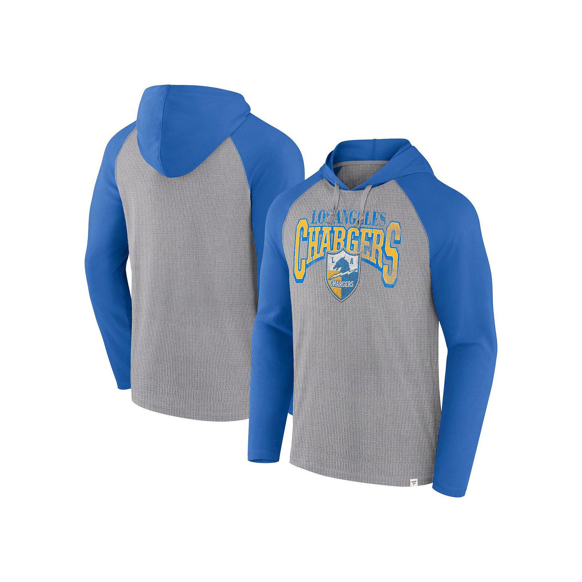 Men's Fanatics Silver/Navy Dallas Cowboys Under Center Long Sleeve Hoodie T-Shirt, Size: Small Product Image