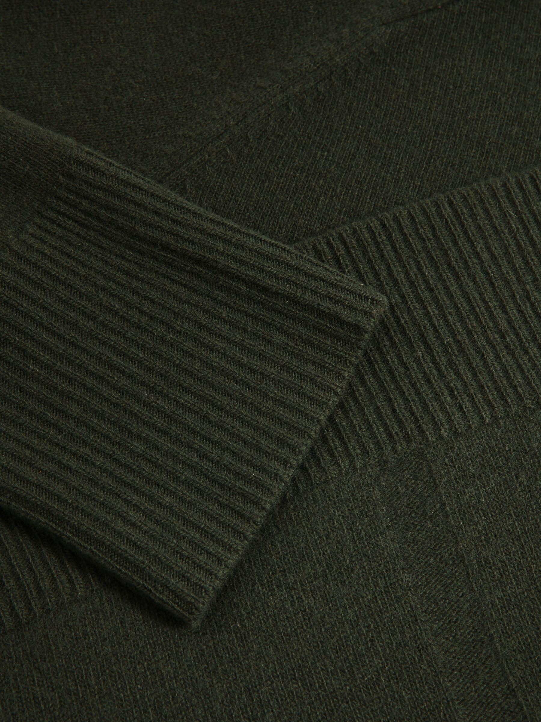 Wool Cashmere Roll Neck Jumper in Khaki Product Image