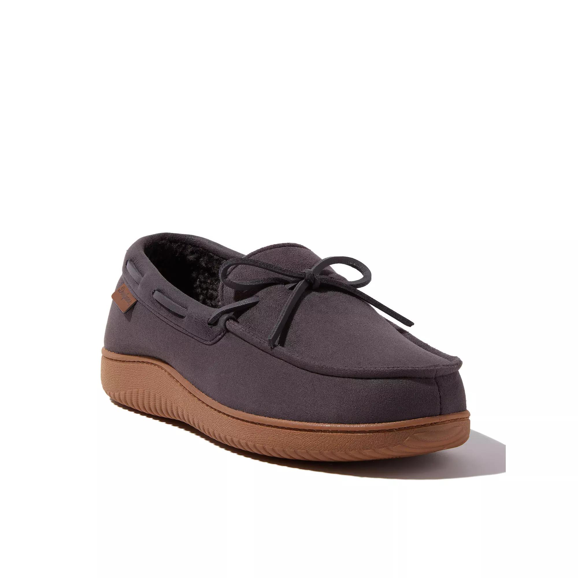 Dearfoams Pierce Men's Faux Suede Moccasin Slippers,  Product Image