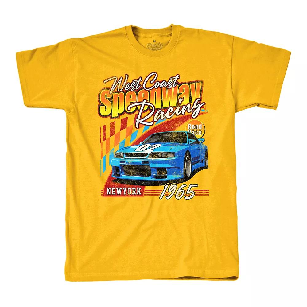 Men's West Coast Racing Graphic Tee, Size: Large, Gold Product Image