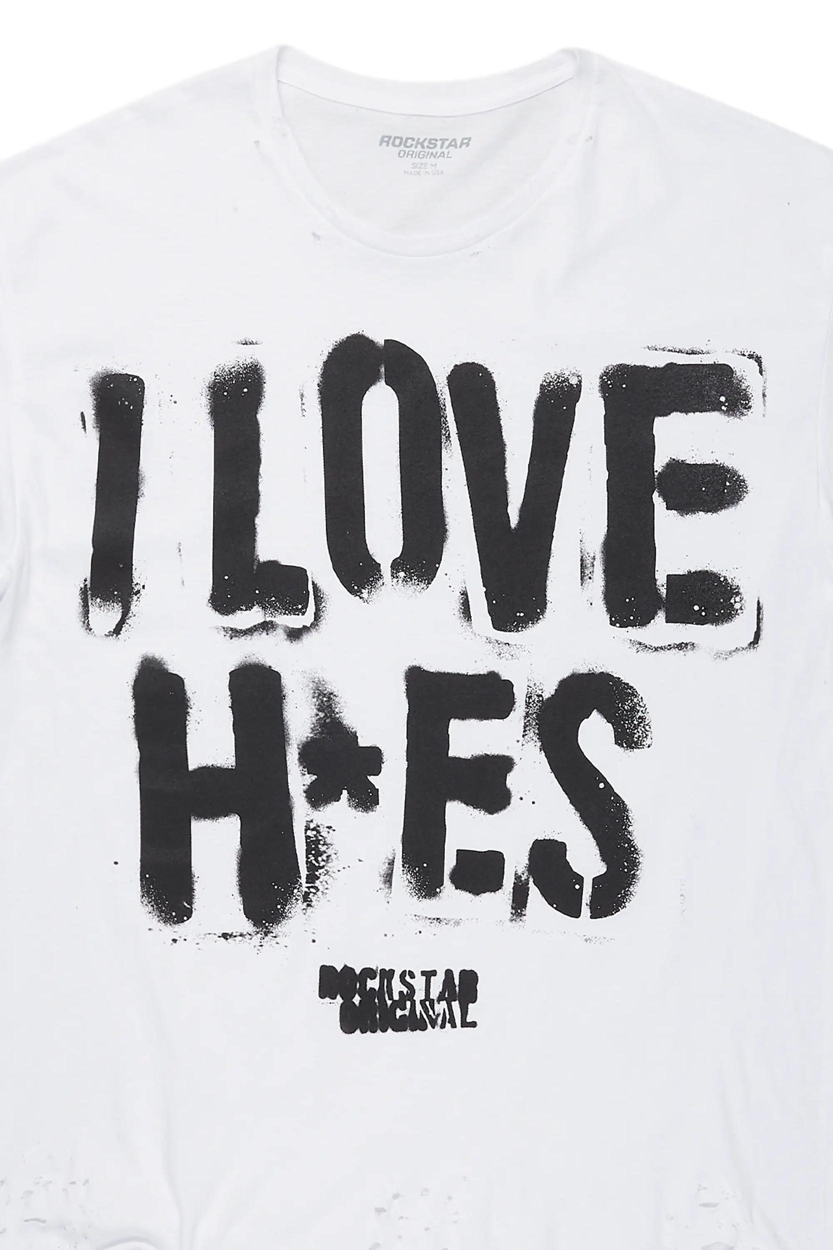 Banyan White Graphic Oversized T-Shirt Male Product Image