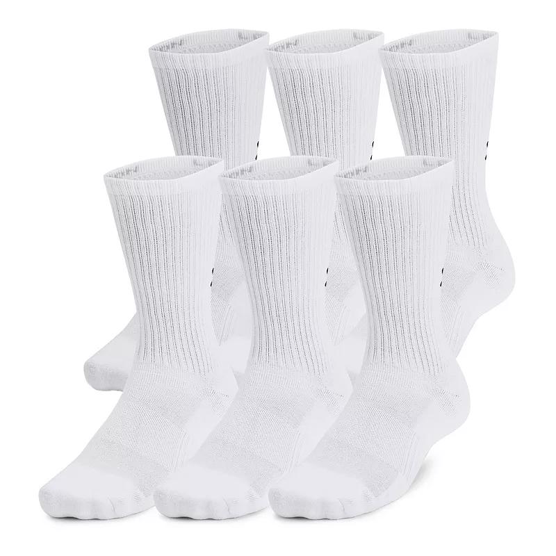 Men's Under Armour Training Cotton 6-Pack Crew Socks,  Product Image
