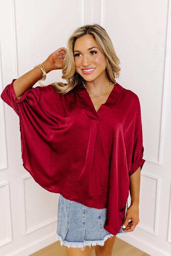 New To Town Shift Top In Wine Product Image