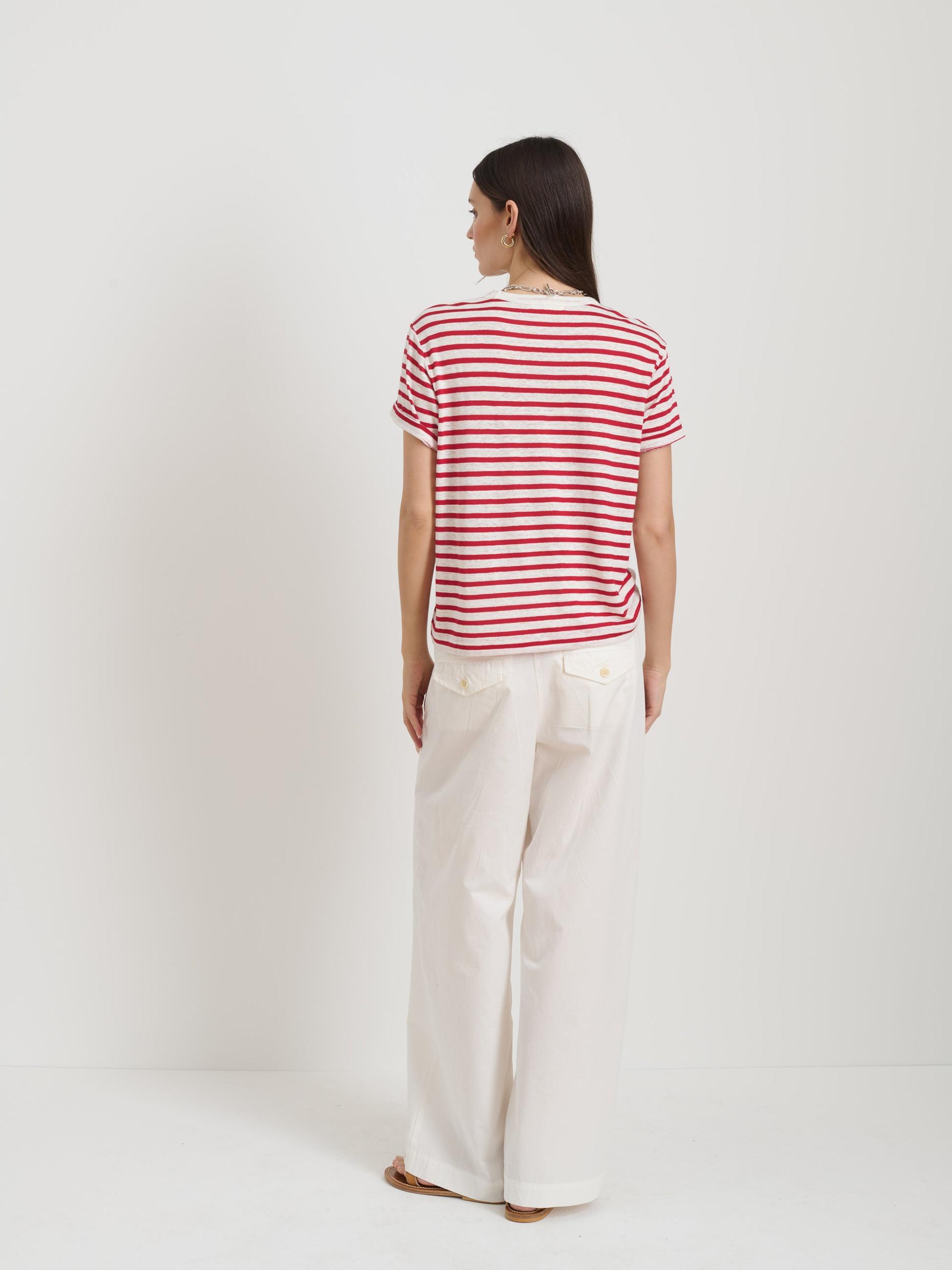 Garcon Striped Tee In Linen Cotton Product Image