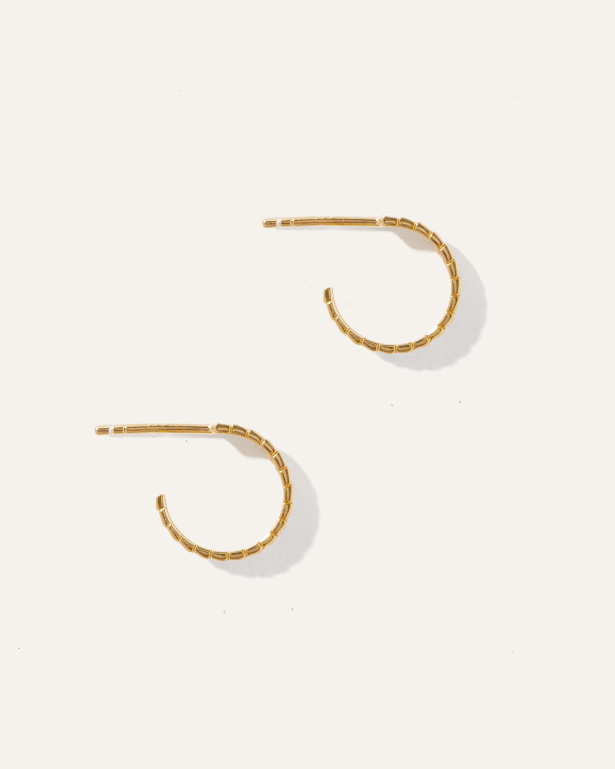 Quince | Women's Ridge Half Huggie Hoop Earrings Product Image