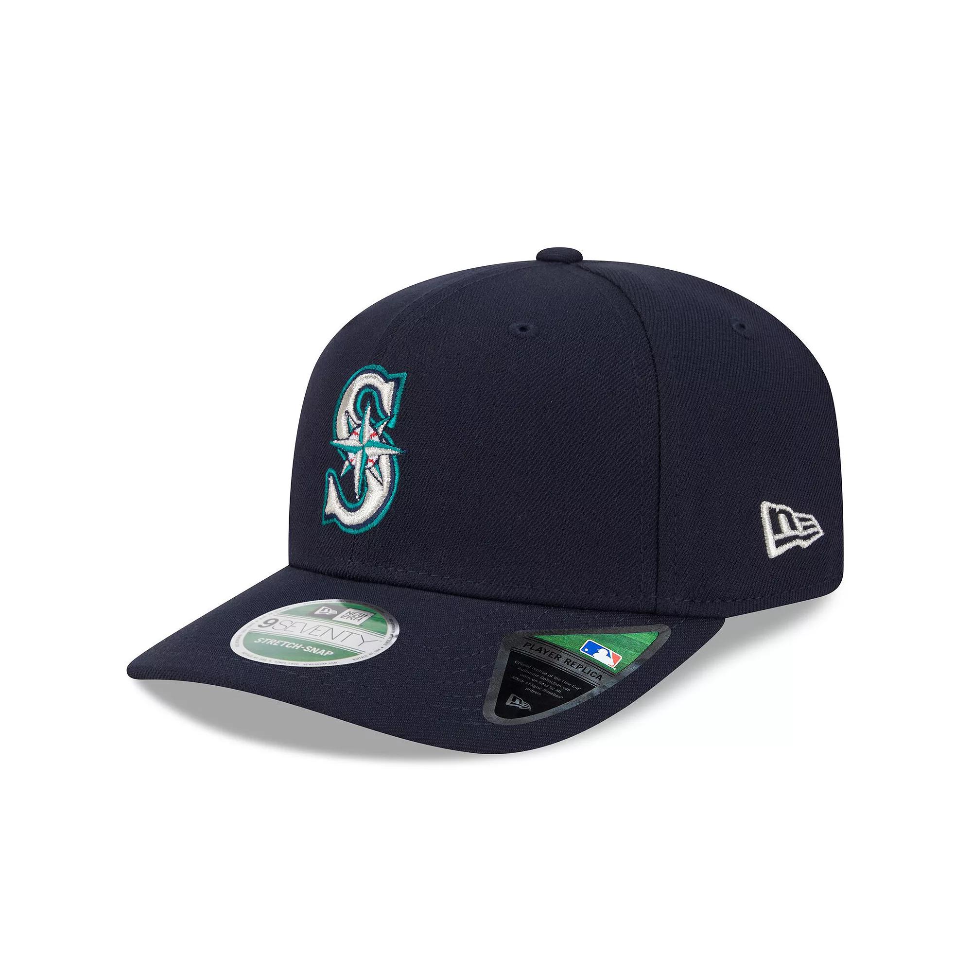 Men's New Era  Navy Seattle Mariners Player Replica 9SEVENTY Adjustable Hat, Blue Product Image
