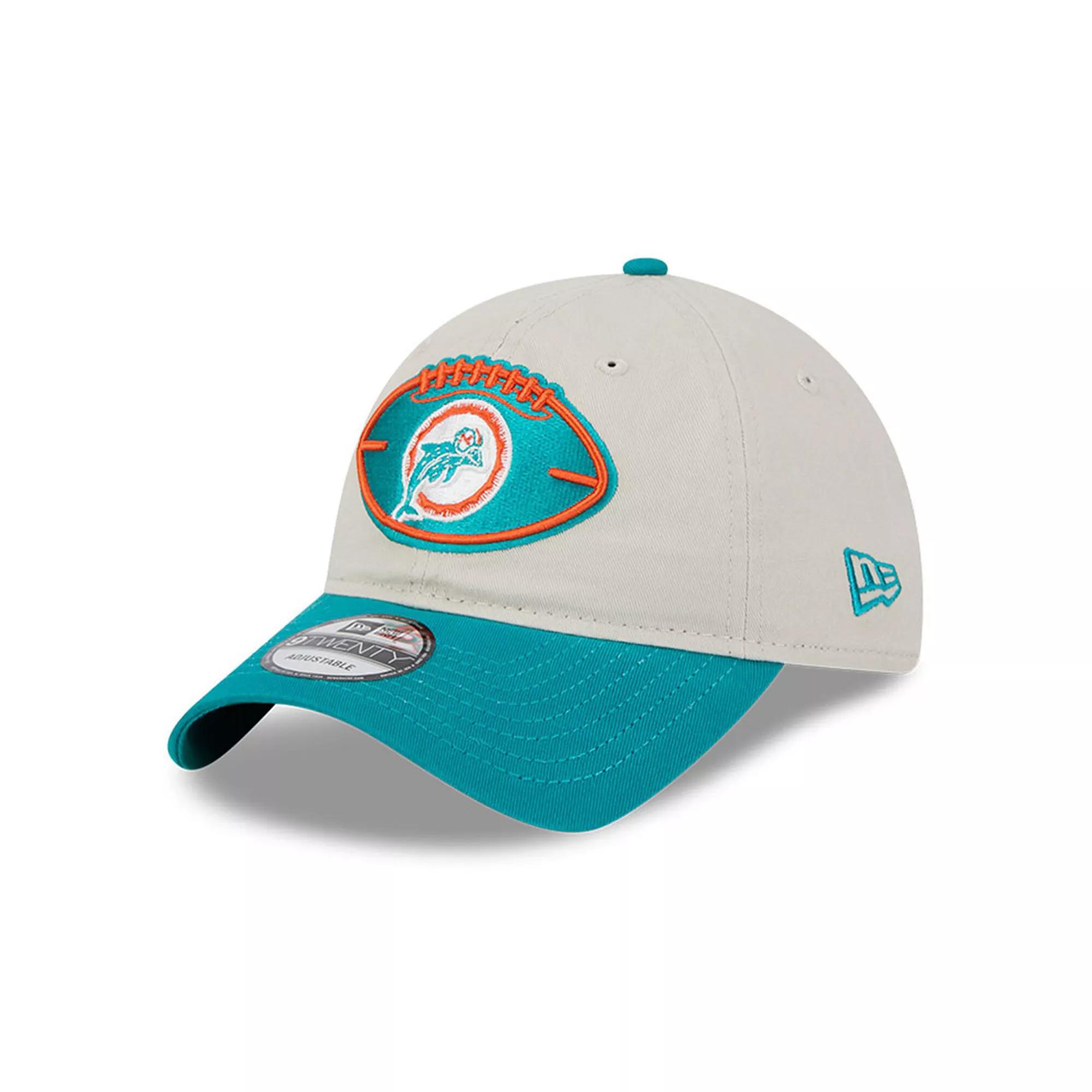 Men's New Era Stone/Aqua Miami Dolphins 2024 Sideline Historic 9TWENTY Adjustable Hat, Team Product Image