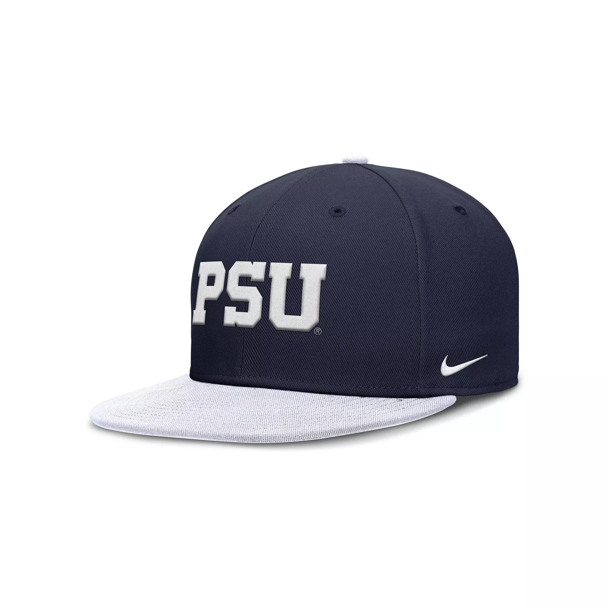 Men's Nike Navy/White Penn State Nittany Lions Two-Tone Primetime Performance Fitted Hat,  Product Image