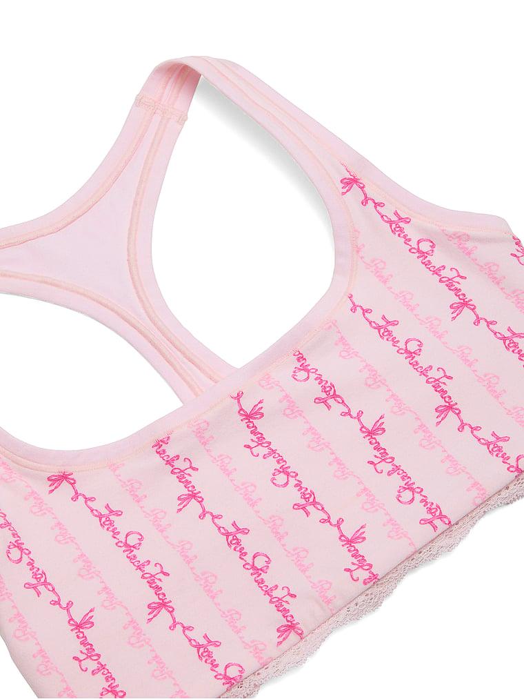 PINK x LoveShackFancy Cotton Racerback Bralette Product Image