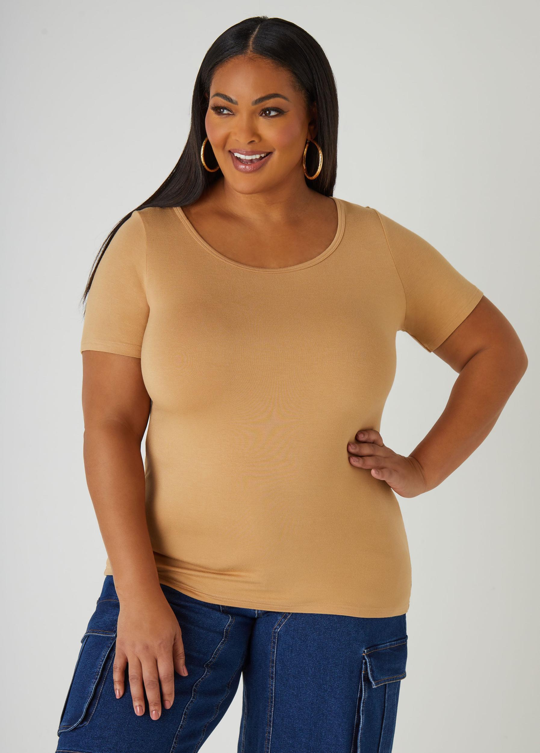 Plus Size The Basic Jersey Tee Ashley Stewart Product Image