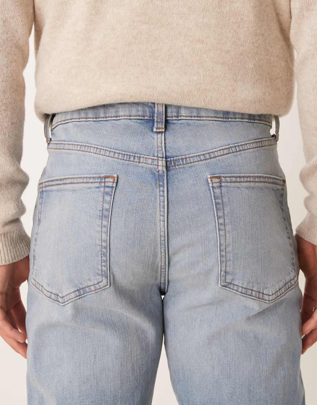 ASOS DESIGN skinny jeans in light wash blue Product Image