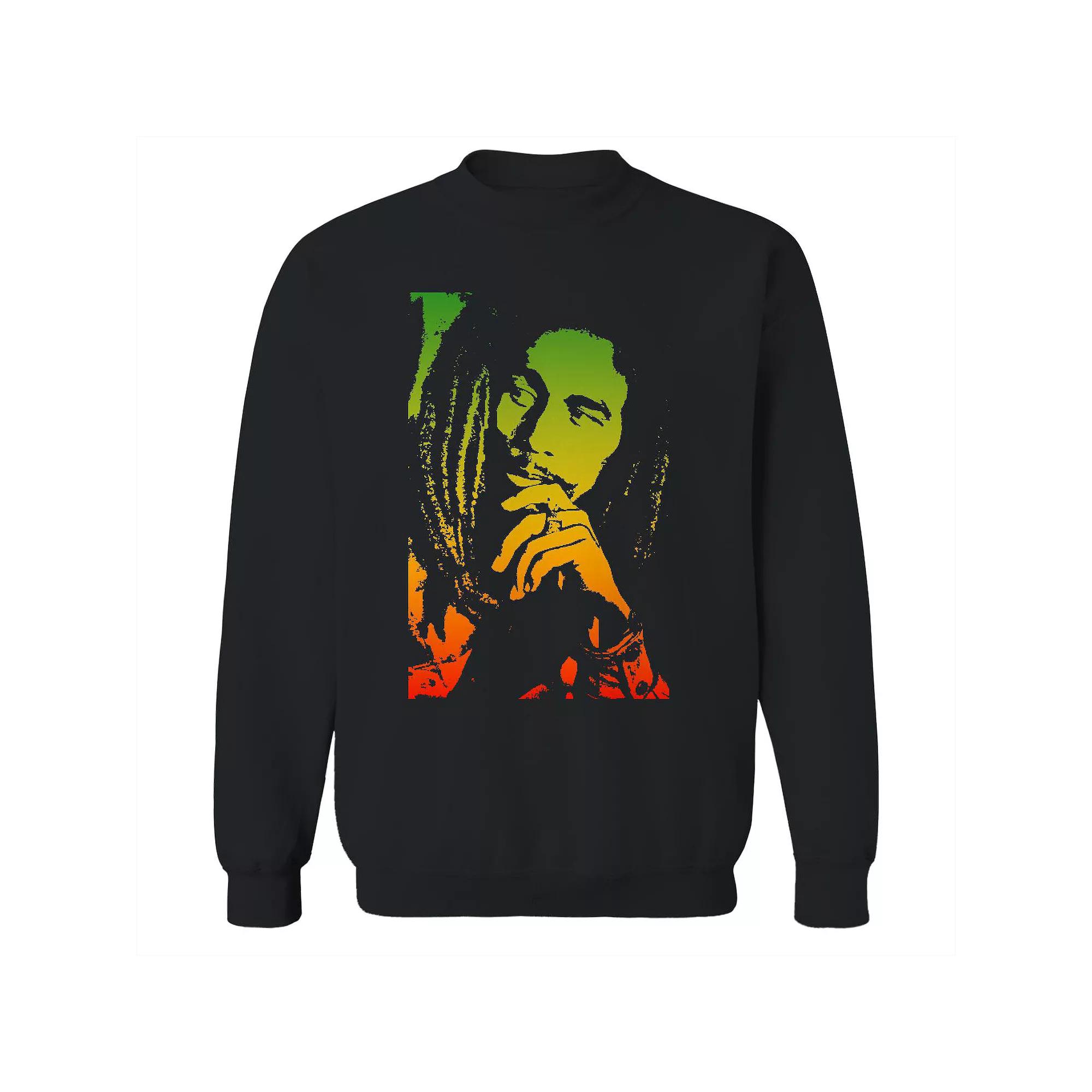 Junior's Bob Marley Rastafari Gradient Graphic Fleece Sweatshirt, Women's, Size: XXL, Black Product Image