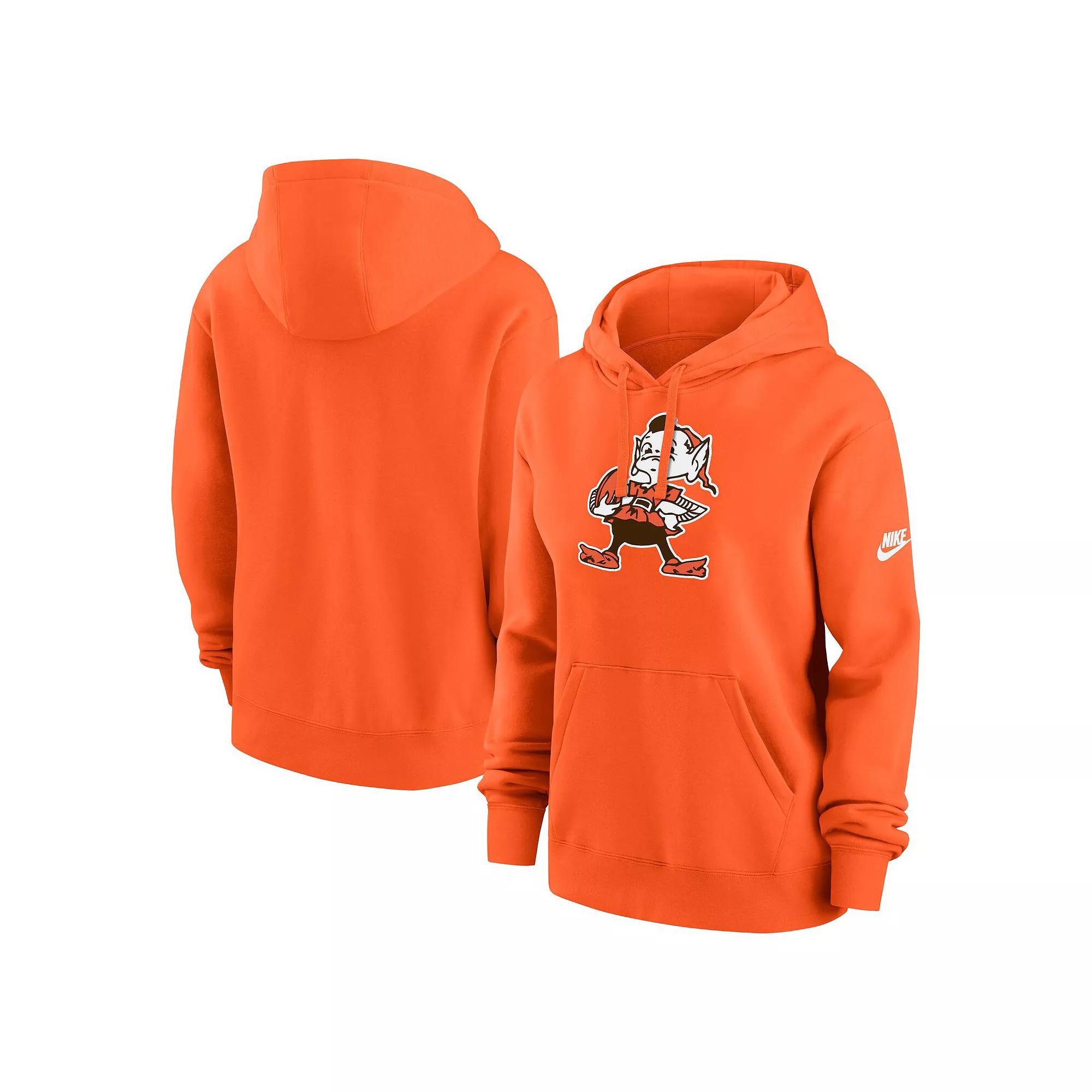 Women's Nike Orange Cleveland Browns Club Fleece Pullover Hoodie,  Product Image