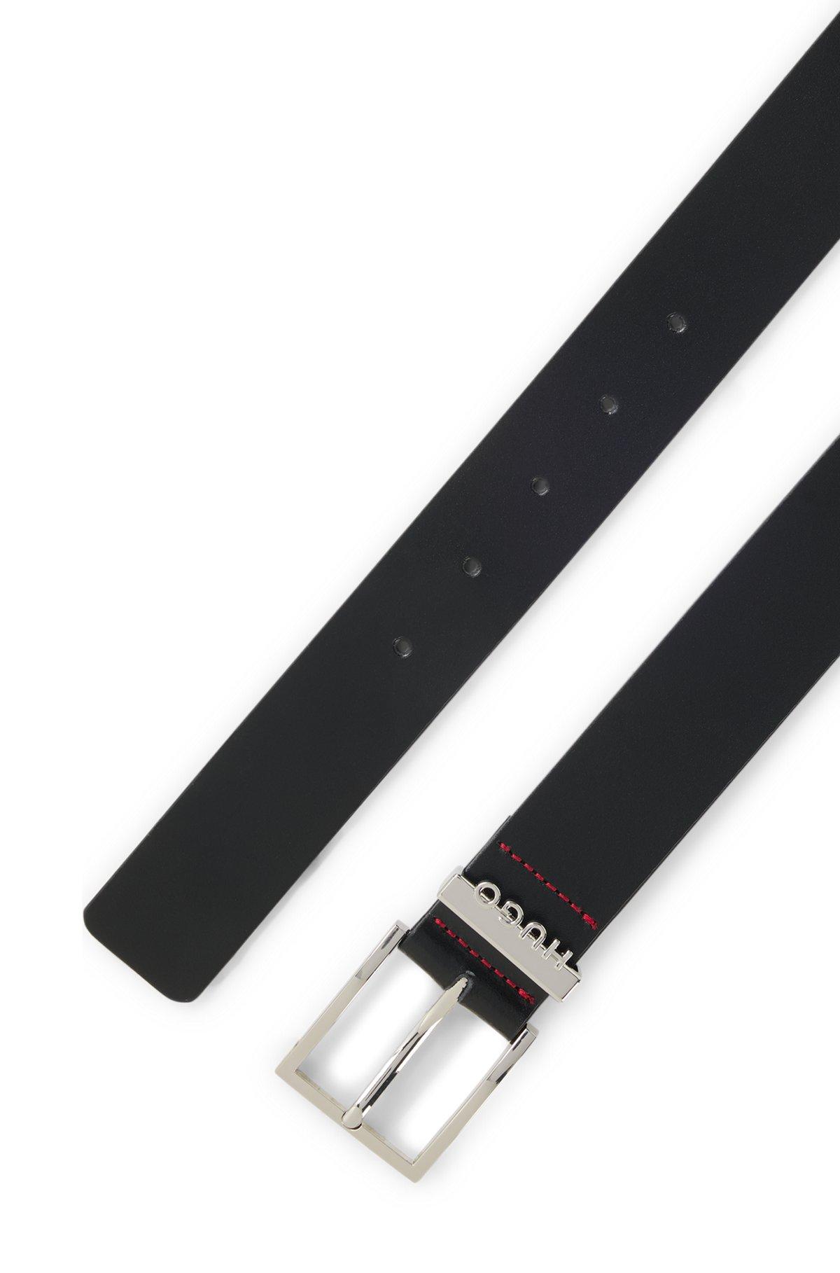 Italian-leather belt with logo-trimmed keeper Product Image