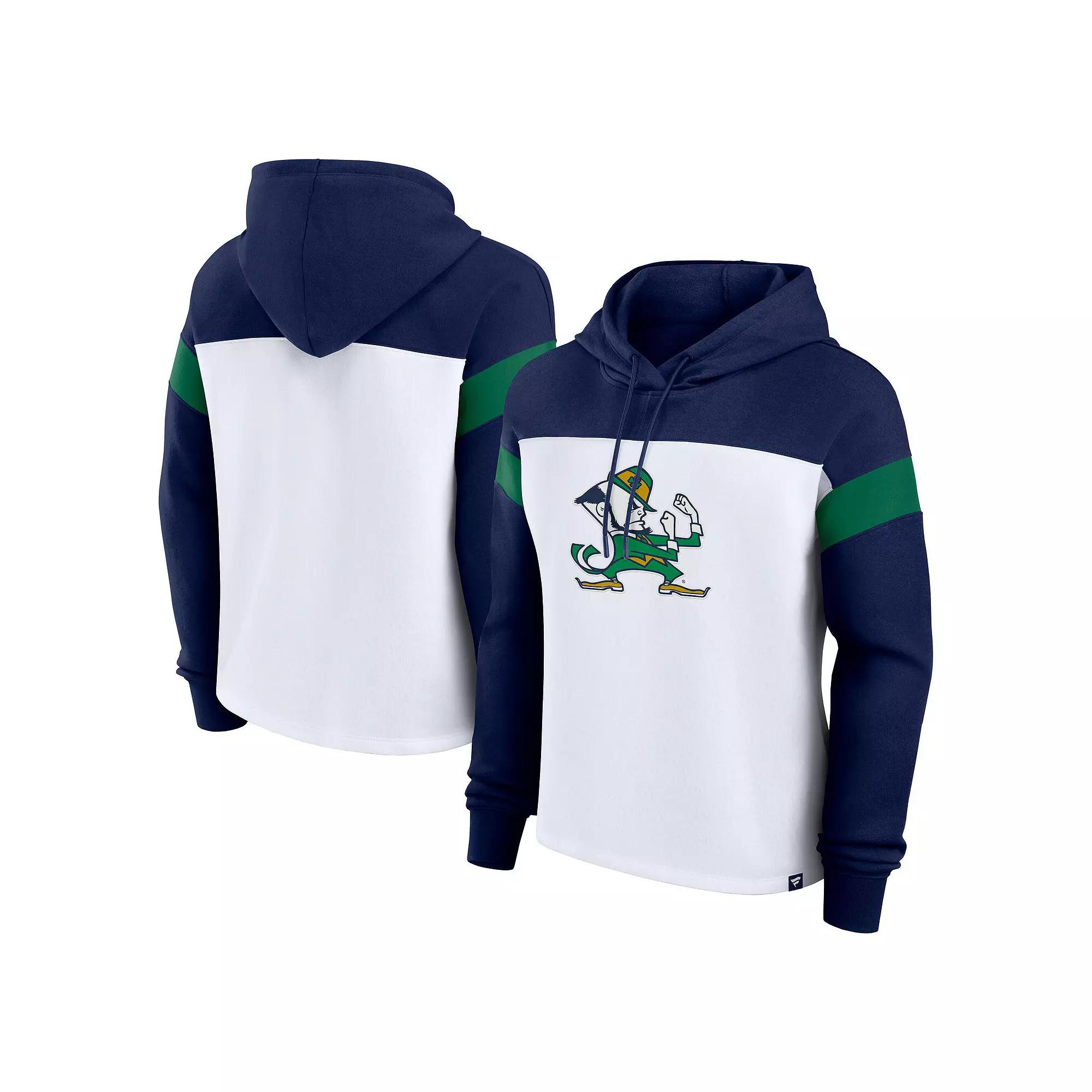 Women's Fanatics  White Notre Dame Fighting Irish Primary Logo Pullover Hoodie, Size: Medium Product Image