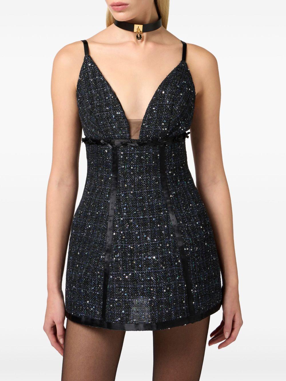sequin-embellished tweed dress Product Image