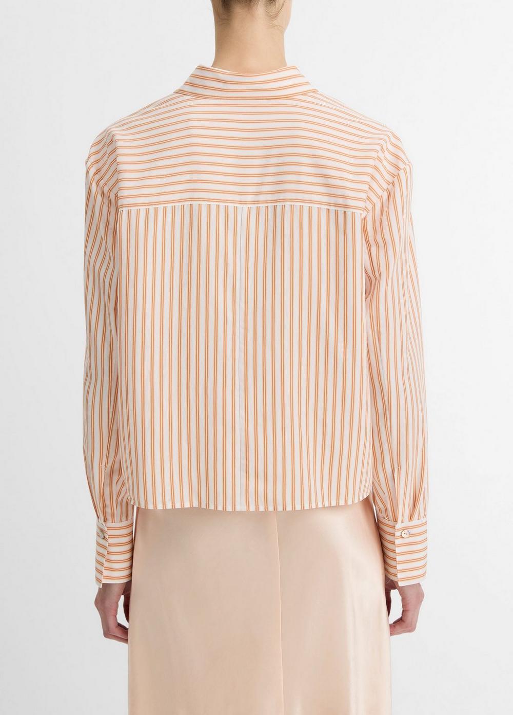 Till Stripe Cropped Button-Front Shirt Product Image