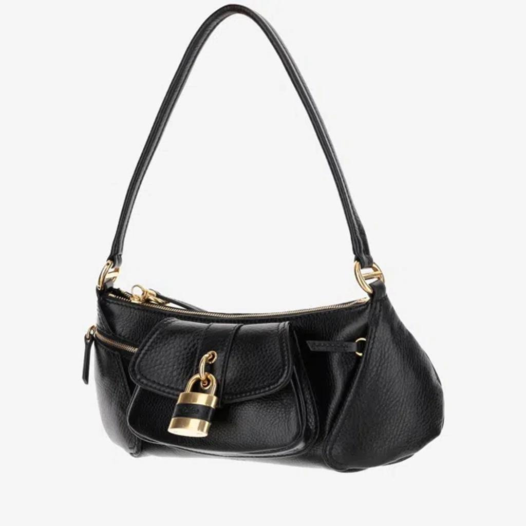 CHLOÉ The 99 Embellished Textured-leather Shoulder Bag In Black Product Image