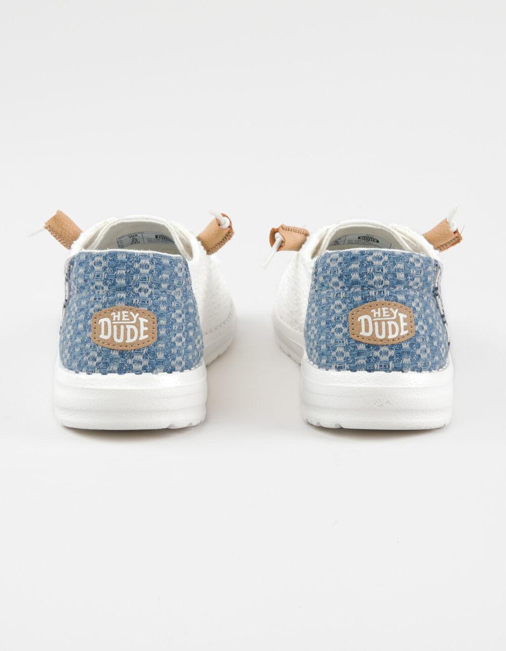 HEY DUDE Wendy Womens Crafted Boho Shoes - WHITE Product Image
