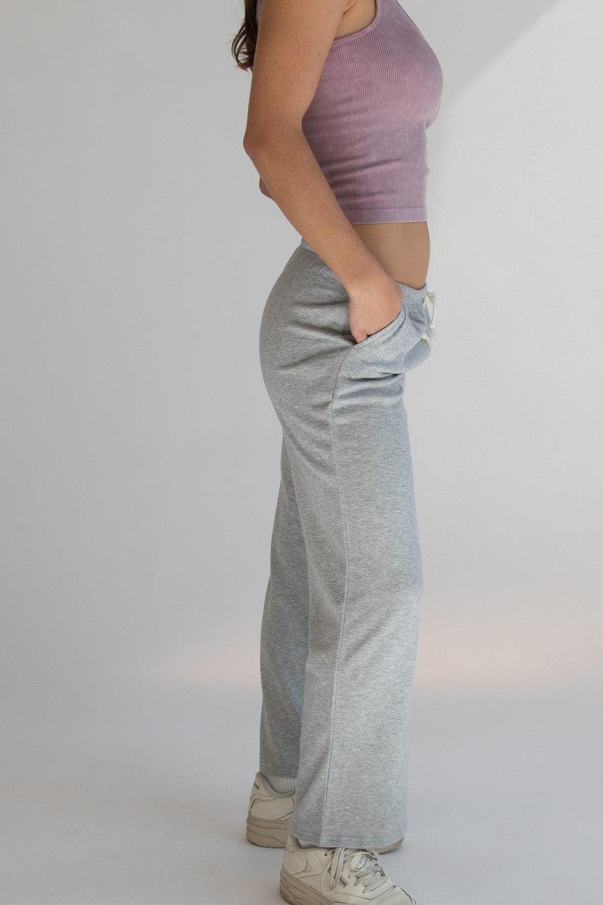 Grey Straight Leg Sweatpants Product Image