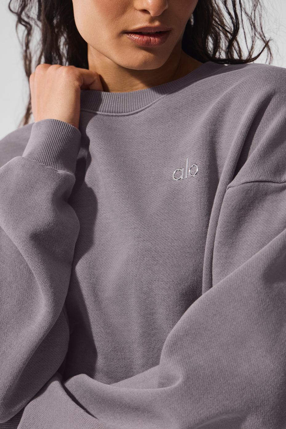 Washed Accolade Crew Neck Pullover - Cool Grey Wash Female Product Image