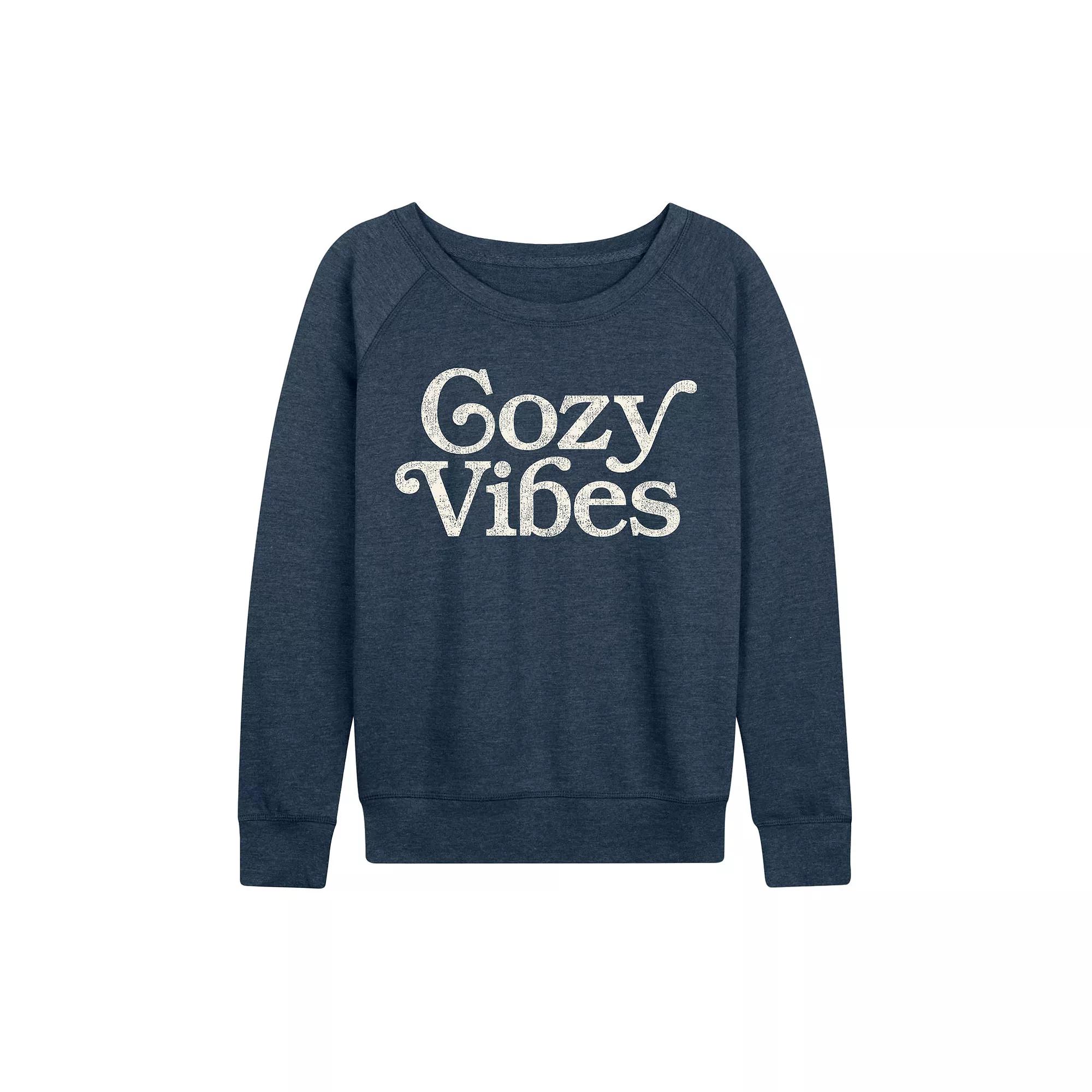 Women's Cozy Vibes French Terry Long Sleeve Tee, Girl's,  Product Image