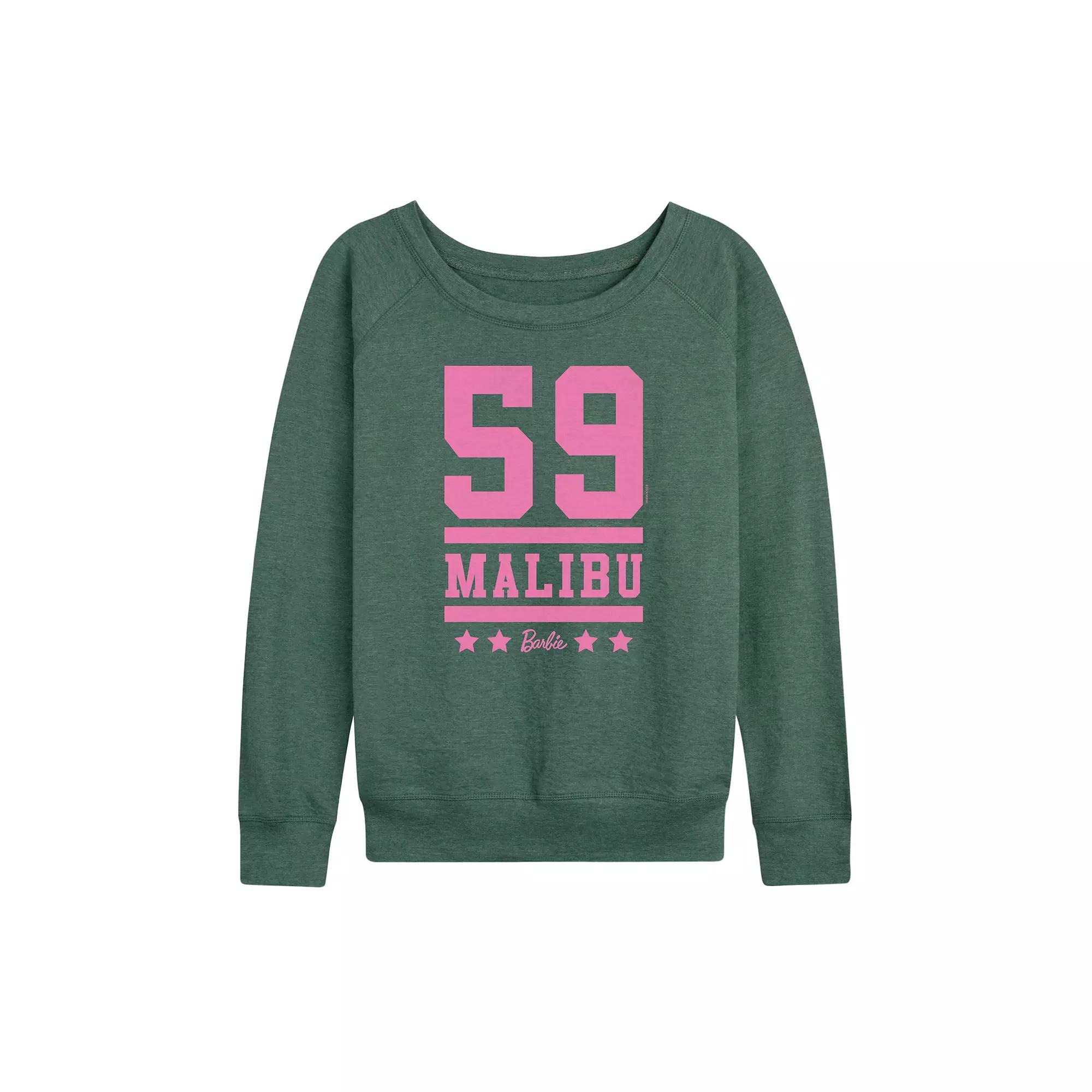 Women's Barbie® 59 Malibu Graphic French Terry Long Sleeve Tee,  Product Image