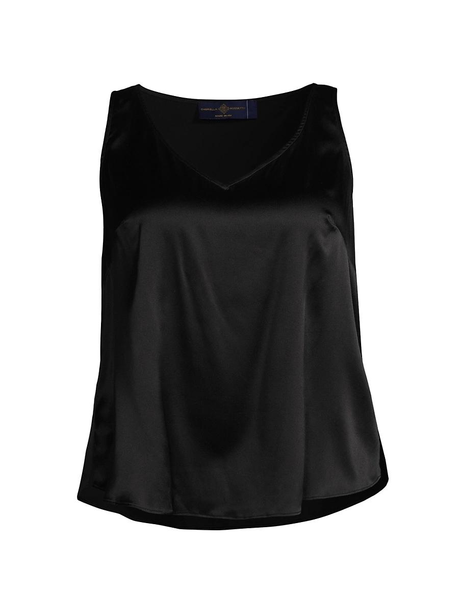 Womens Gia Silk V-Neck Top Product Image