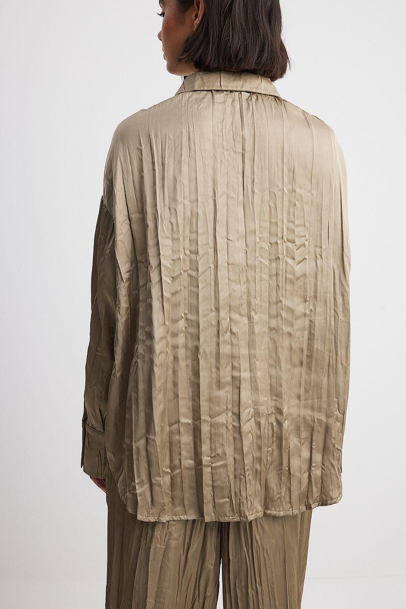 Crinkled Satin Shirt Product Image