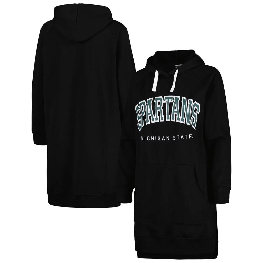 Women's Gameday Couture Black Michigan State Spartans Take a Knee Raglan Hooded Sweatshirt Dress,  Product Image