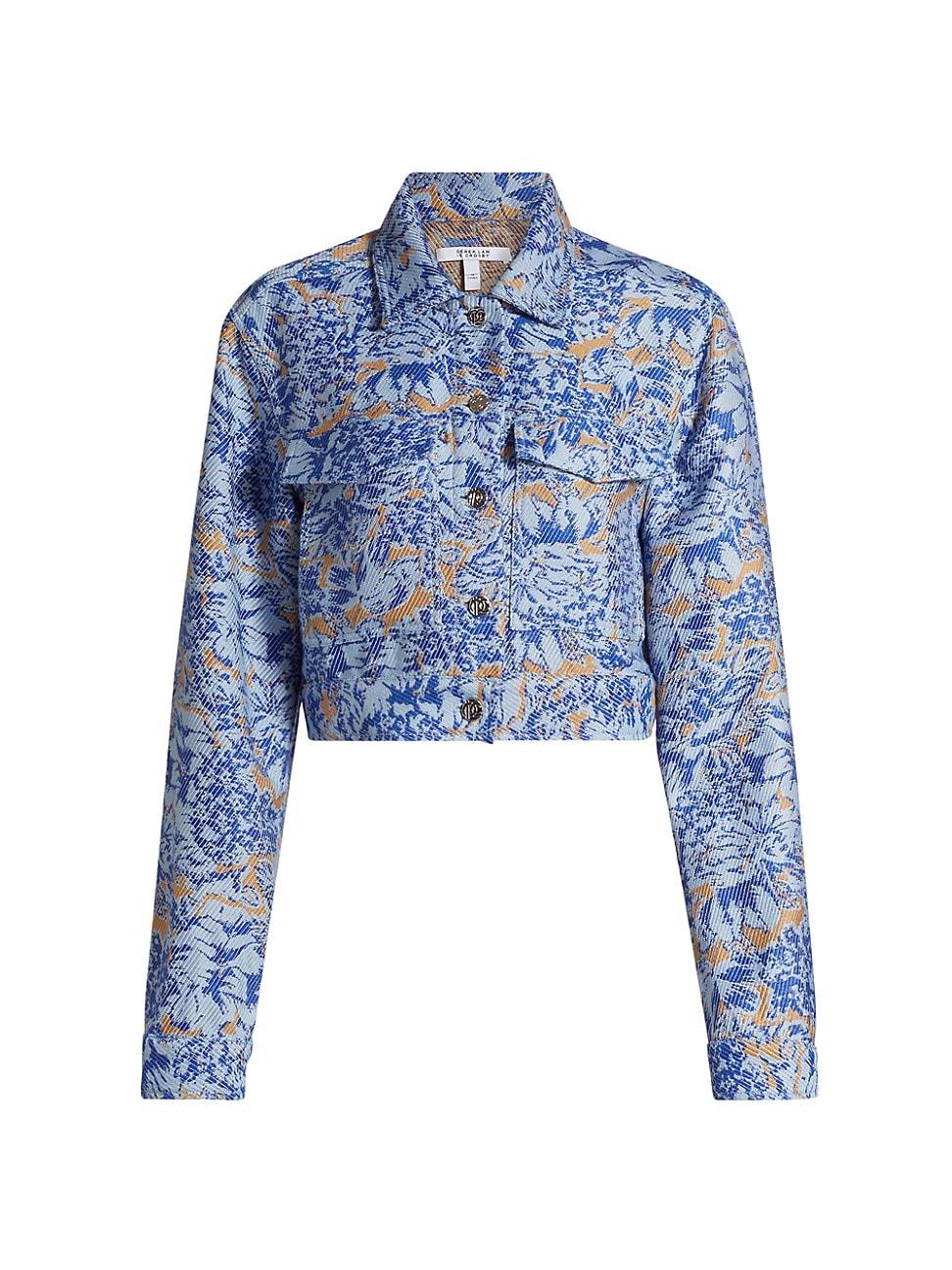 Womens Marc Abstract Crop Button-Up Jacket Product Image