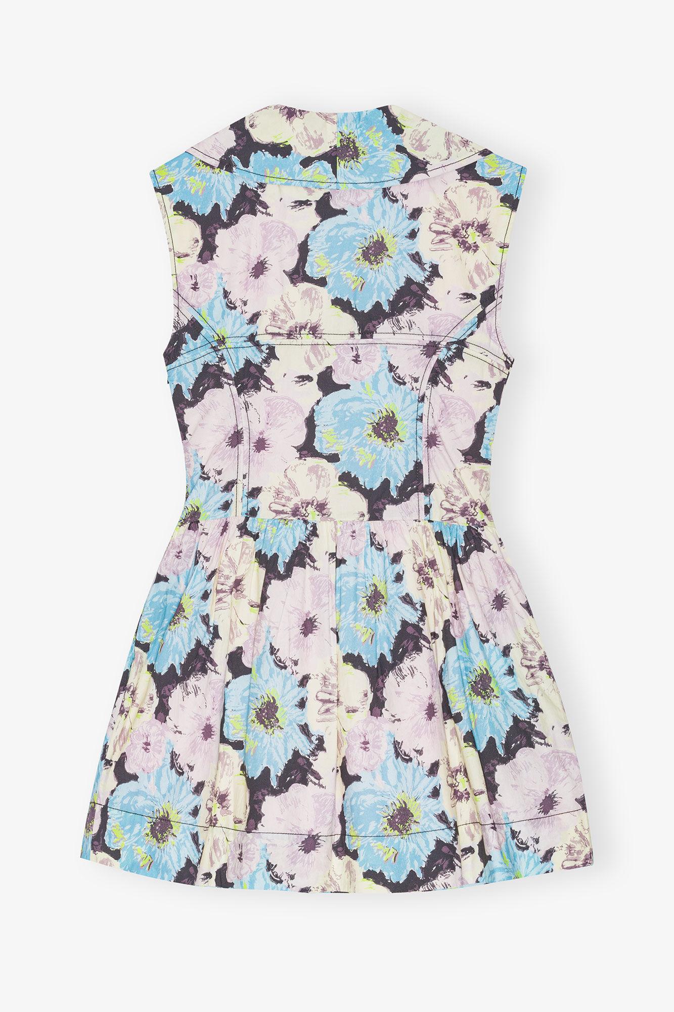 Floral Printed Cotton Mini Dress Product Image