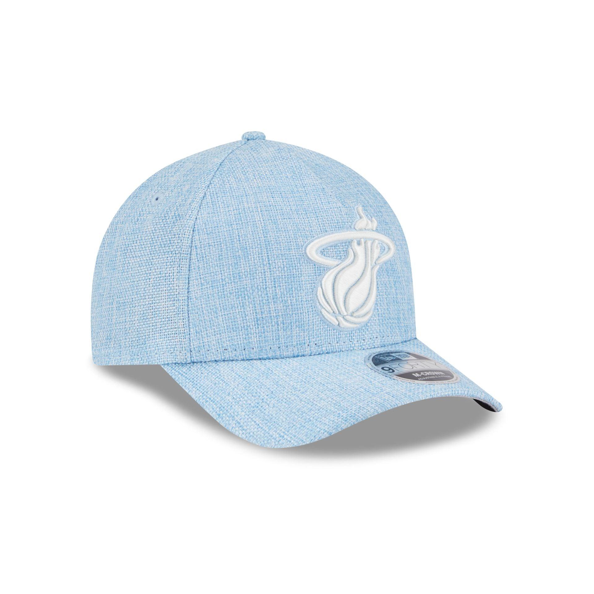 Miami Heat Cotton Weaver Blue 9FORTY M-Crown A-Frame Snapback Hat Male Product Image