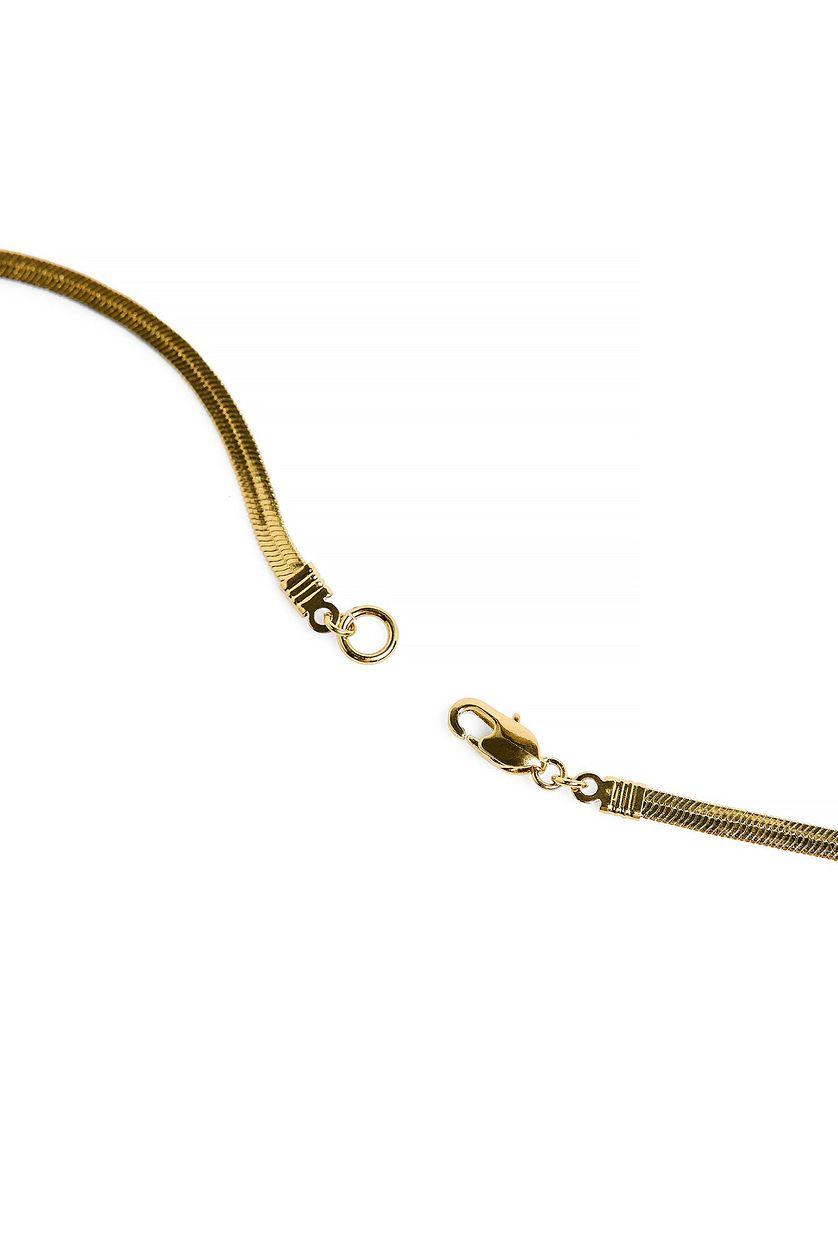 Gold Plated Glossy Slim Necklace Product Image