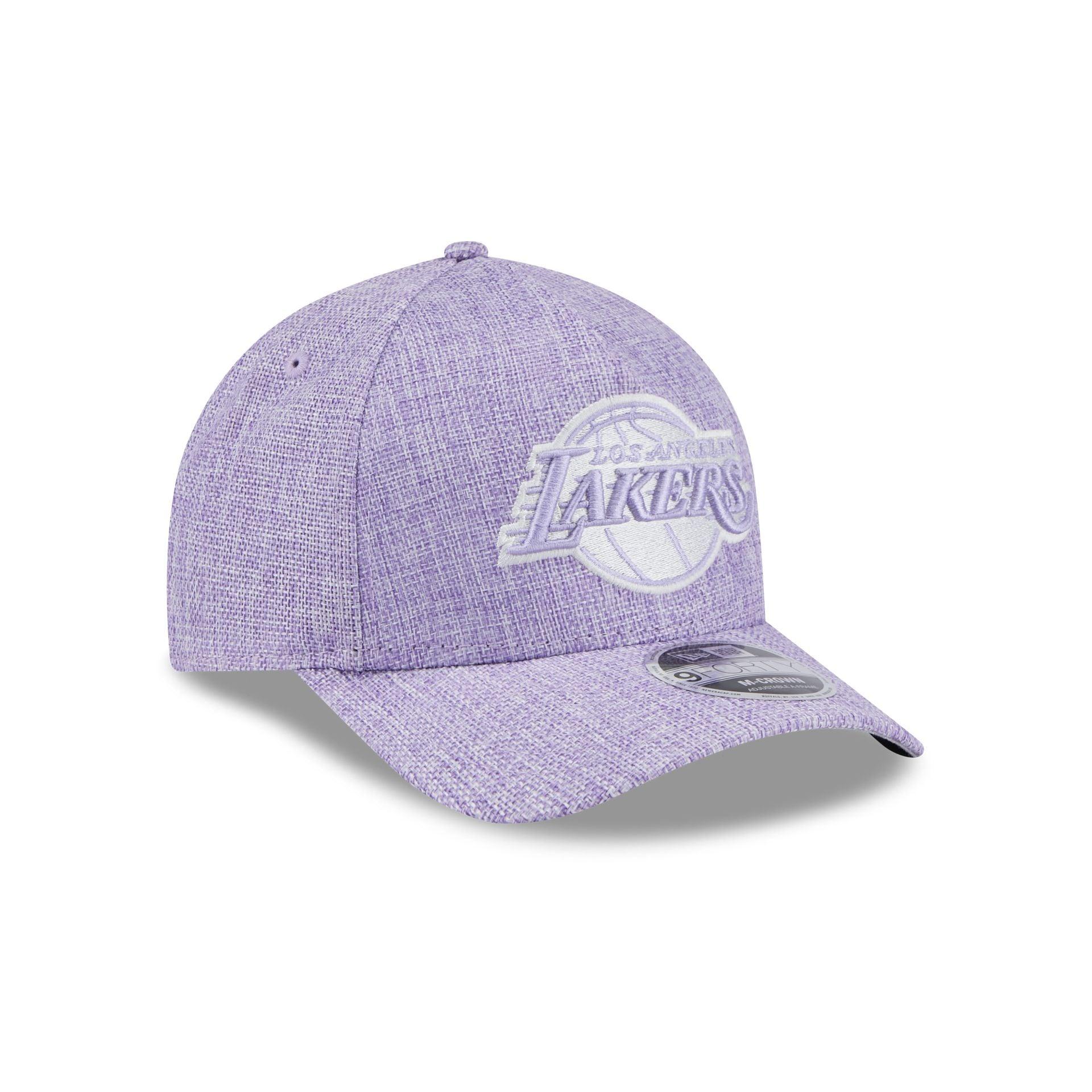 Los Angeles Lakers Cotton Weave Purple 9FORTY M-Crown A-Frame Snapback Hat Male Product Image