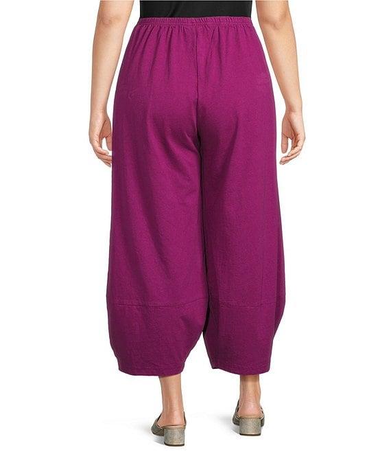 Bryn Walker Plus Size Olivier Cotton Jersey Elastic Waist Full Leg Lantern Pants Product Image