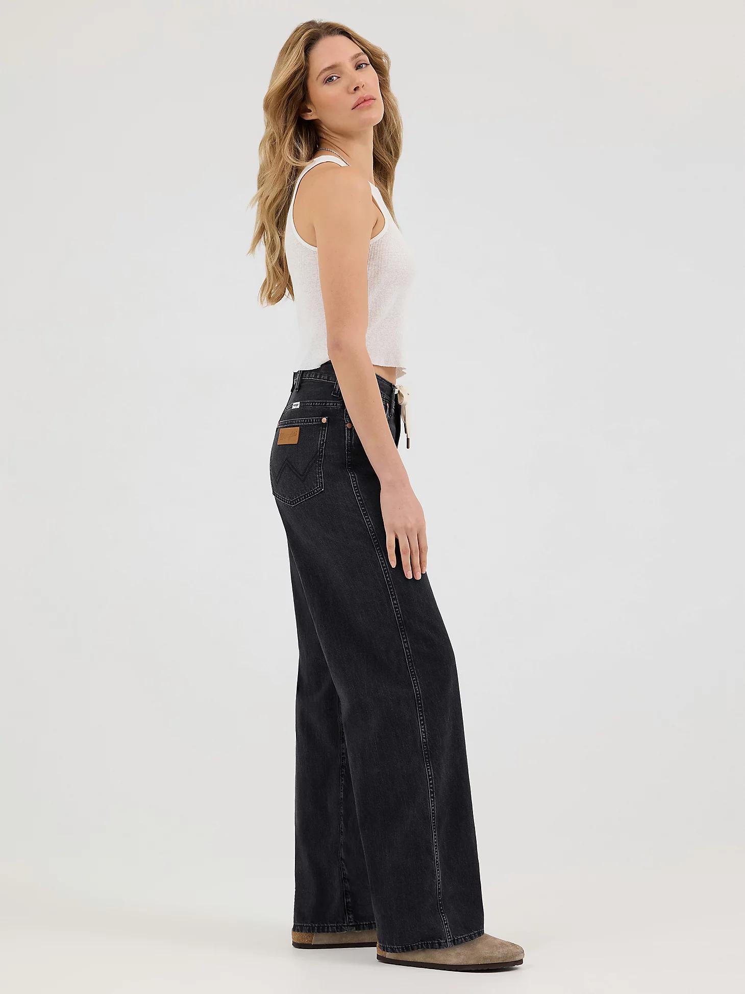 Women's Tie Front Loose Jean in Rinse Product Image