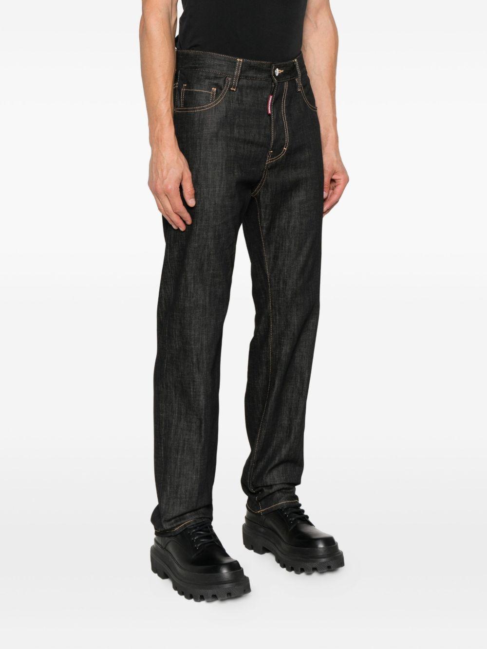 cotton contrast-stitch jeans Product Image