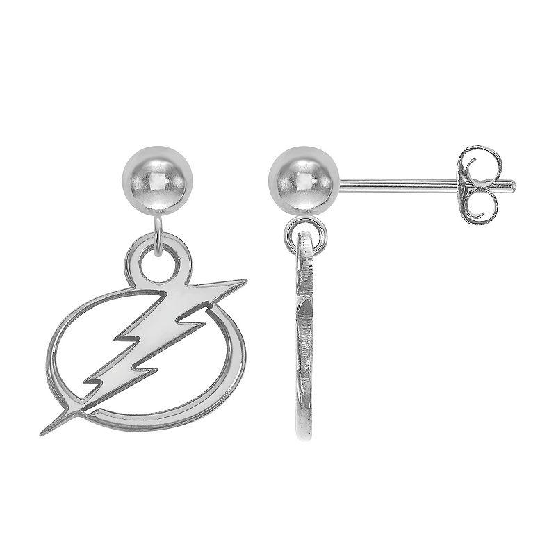 LogoArt Sterling Silver Tampa Bay Lightning Dangle Stud Earrings, Women's Product Image