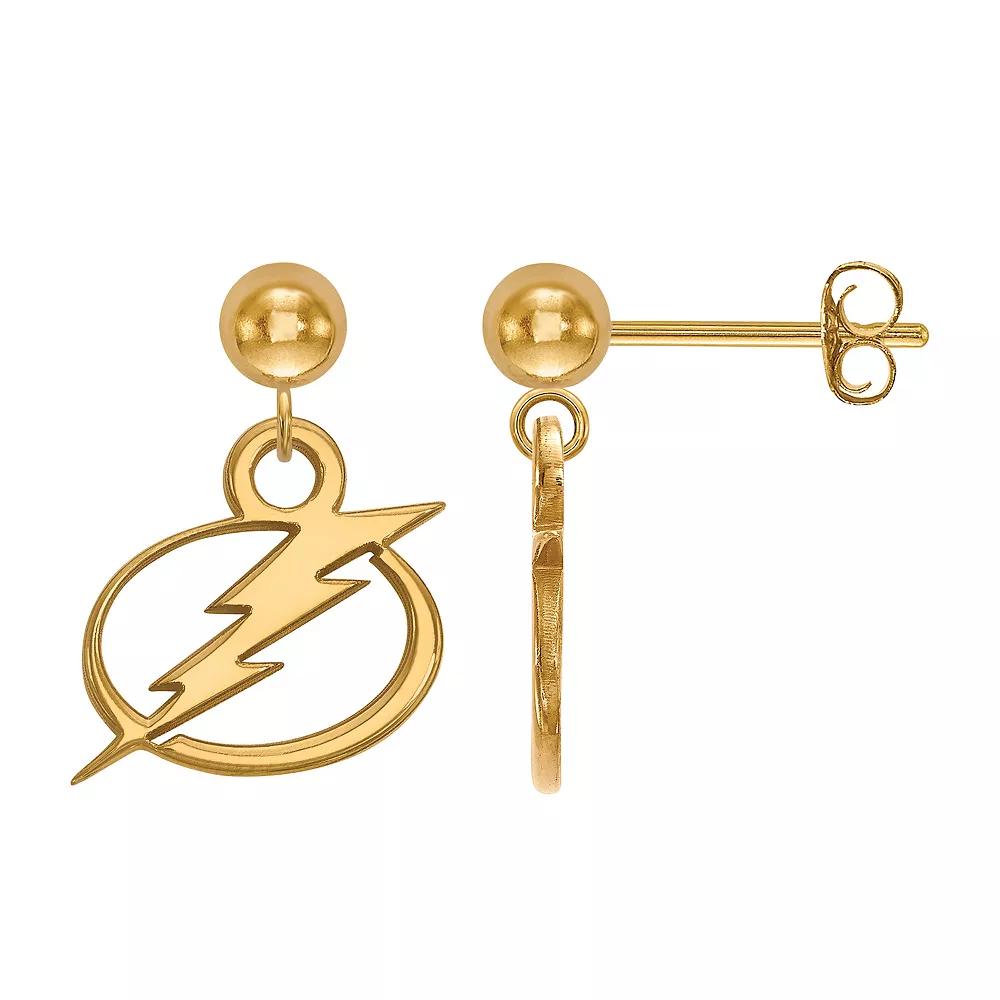 LogoArt Sterling Silver Tampa Bay Lightning Dangle Stud Earrings, Women's Product Image