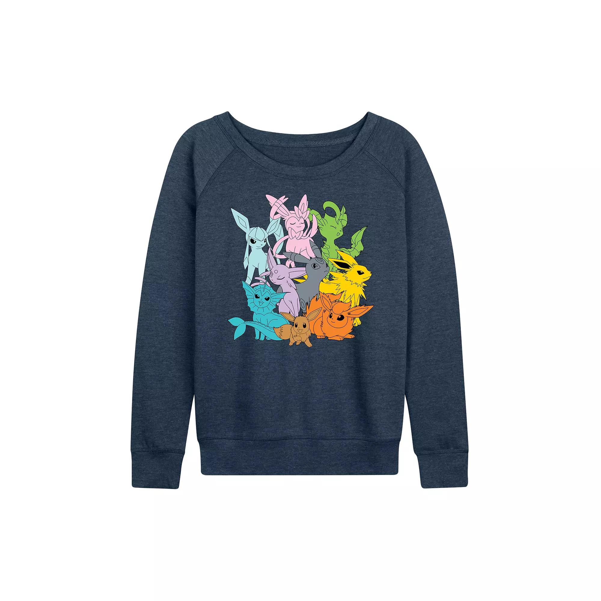 Women's Pokemon Eevolutions French Terry Long Sleeve Tee,  Product Image