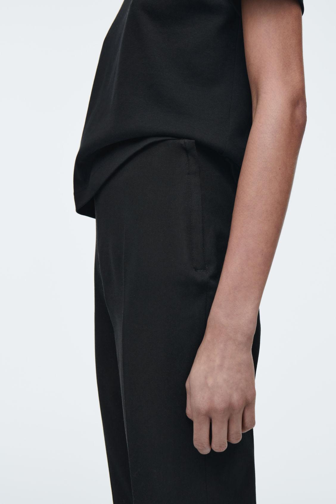 COTTON-BLEND CAPRI PANTS Product Image