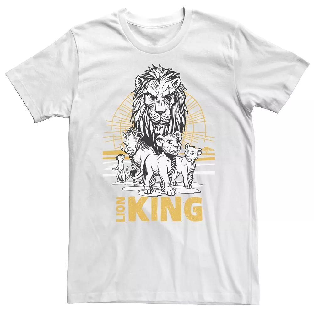 Big & Tall Disney The Lion King Live Action Group Shot Sketch Poster Tee, Men's,  Product Image