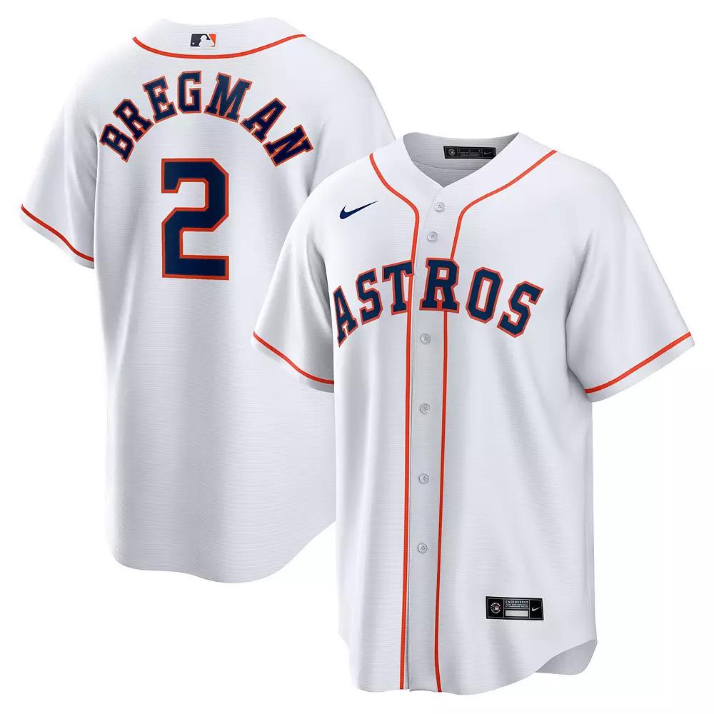 Men's Nike Alex Bregman White Houston Astros Home Replica Player Name Jersey, Size: Medium Product Image