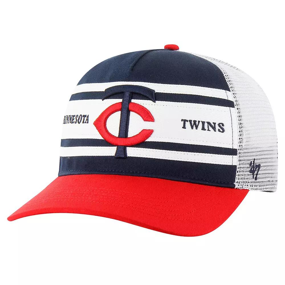 Men's '47 Navy Minnesota Twins Gridiron Super Stripe Relaxed Trucker Hitch Adjustable Hat, Blue Product Image